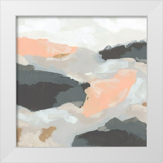 Vess, June Erica 26x26 White Modern Wood Framed Museum Art Print Titled - Rock Currents I