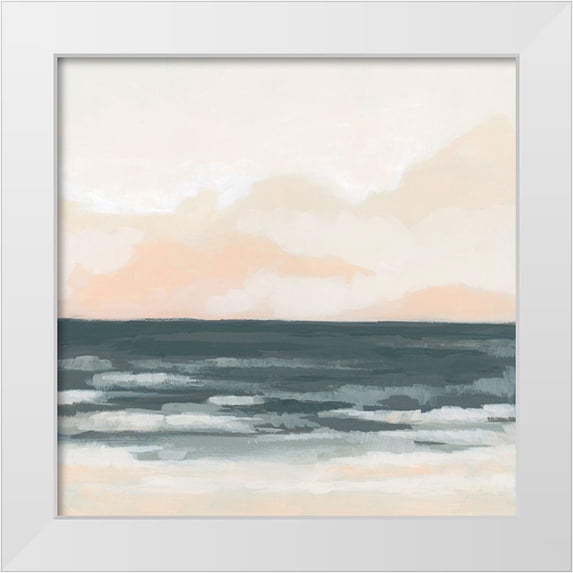 Vess, June Erica 26x26 White Modern Wood Framed Museum Art Print Titled - Tidal Pull II