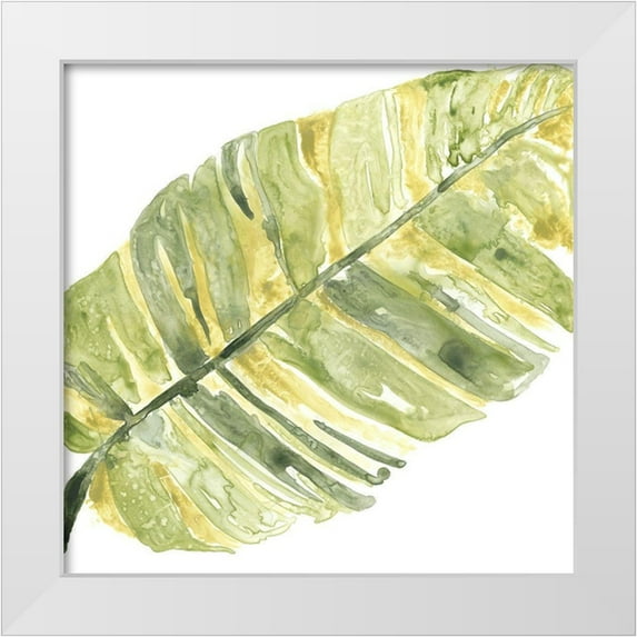 Vess, June Erica 26x26 White Modern Wood Framed Museum Art Print Titled - Verdant Impressions V