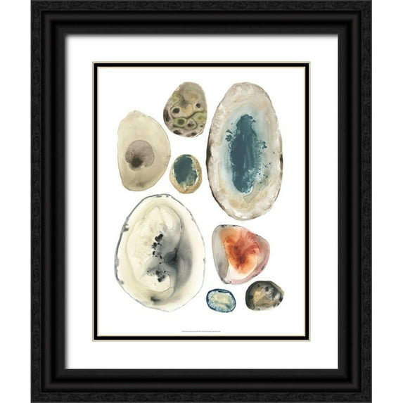 Vess, June Erica 26x32 Black Ornate Wood Framed with Double Matting Museum Art Print Titled - Geode Collection II