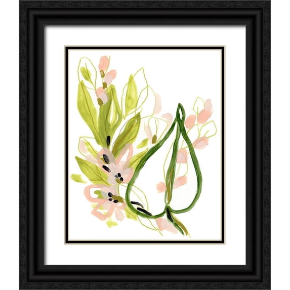 Vess, June Erica 26x32 Black Ornate Wood Framed with Double Matting Museum Art Print Titled - Tropical Cadenza II