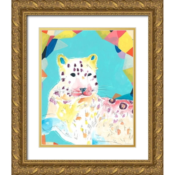 Vess, June Erica 26x32 Gold Ornate Wood Framed with Double Matting Museum Art Print Titled - Safari Party IV