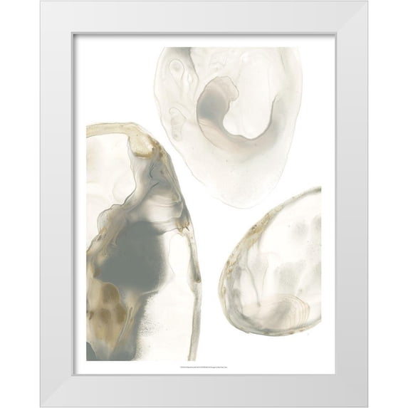 Vess, June Erica 26x32 White Modern Wood Framed Museum Art Print Titled - Natural Geode III
