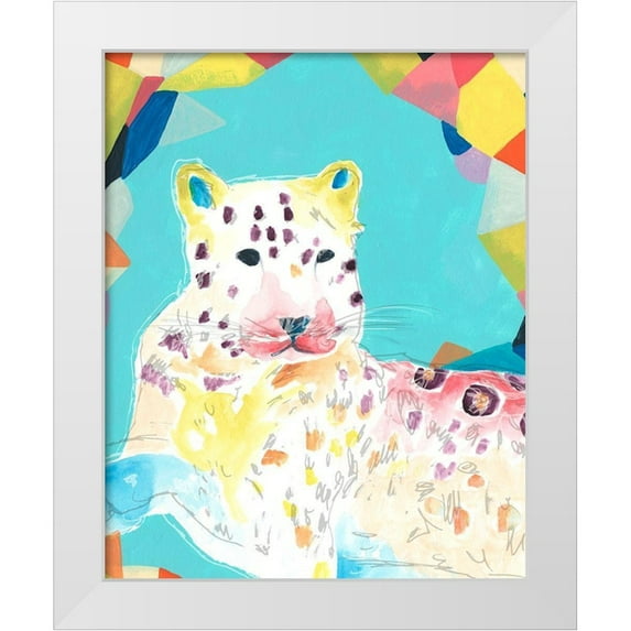 Vess, June Erica 26x32 White Modern Wood Framed Museum Art Print Titled - Safari Party IV