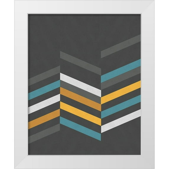 Vess, June Erica 26x32 White Modern Wood Framed Museum Art Print Titled - Traffic Jam II