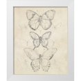thumbnail image 1 of Vess, June Erica 26x32 White Modern Wood Framed Museum Art Print Titled - Vintage Butterfly Sketch I, 1 of 4