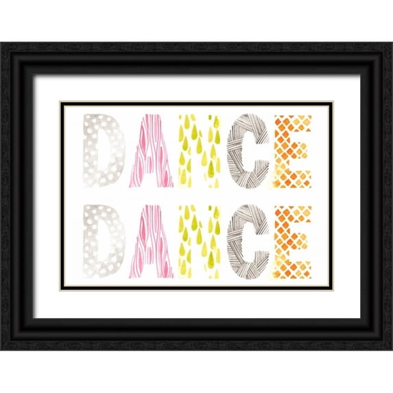 Vess, June Erica 32x23 Black Ornate Wood Framed with Double Matting Museum Art Print Titled - Pattern Sentiment IV