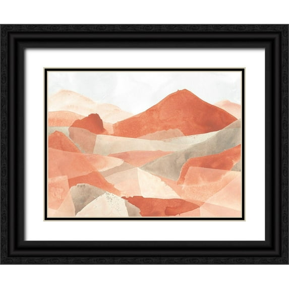 Vess, June Erica 32x25 Black Ornate Wood Framed with Double Matting Museum Art Print Titled - Desert Valley III