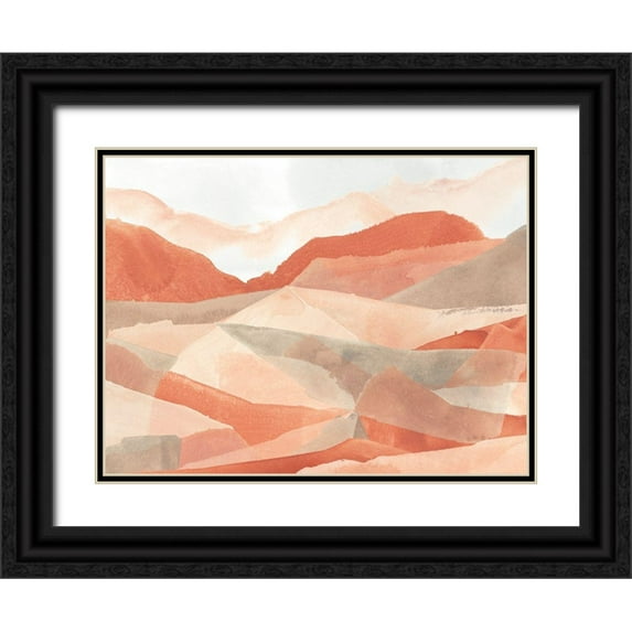 Vess, June Erica 32x25 Black Ornate Wood Framed with Double Matting Museum Art Print Titled - Desert Valley II