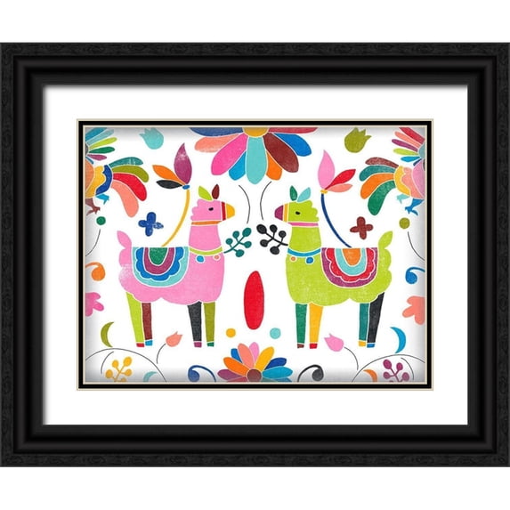 Vess, June Erica 32x25 Black Ornate Wood Framed with Double Matting Museum Art Print Titled - Folklorica Collection A