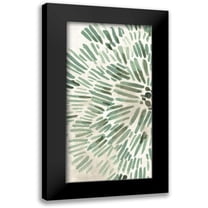 Vess, June Erica 9x14 Black Modern Framed Museum Art Print Titled - Green Flowerhead I