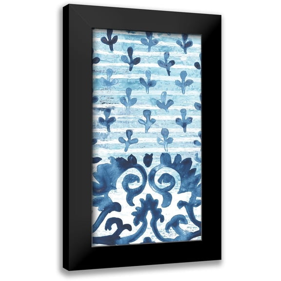 Vess, June Erica 9x14 Black Modern Framed Museum Art Print Titled - Indigo Sampler Collection B