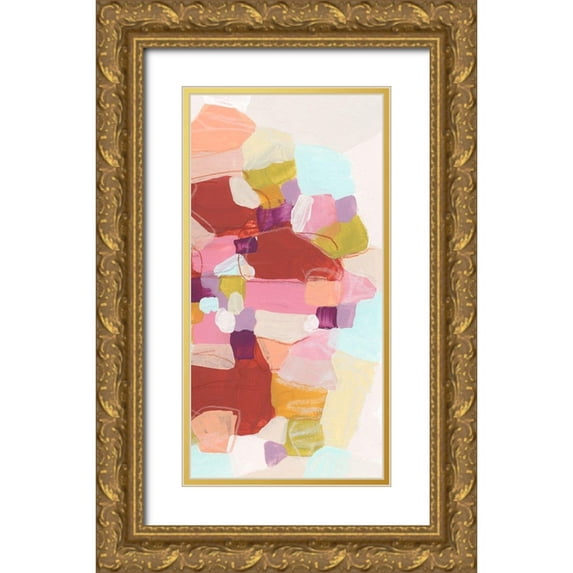 Vess, June Erica 9x14 Gold Ornate Wood Framed with Double Matting Museum Art Print Titled - Color Cartography III