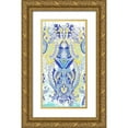 thumbnail image 1 of Vess, June Erica 9x14 Gold Ornate Wood Framed with Double Matting Museum Art Print Titled - Textile Offset II, 1 of 4