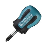 Vessel 920P225 MEGADORA JAWSFIT Cross-Point JISDRIVE Screwdriver +2 x 25mm Stubby   Precision Japanese Industrial Screwdriver, Compact Anti-Slip Handle