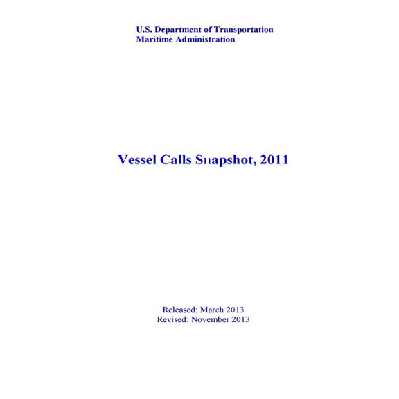 Vessel Calls Snapshot, 2011