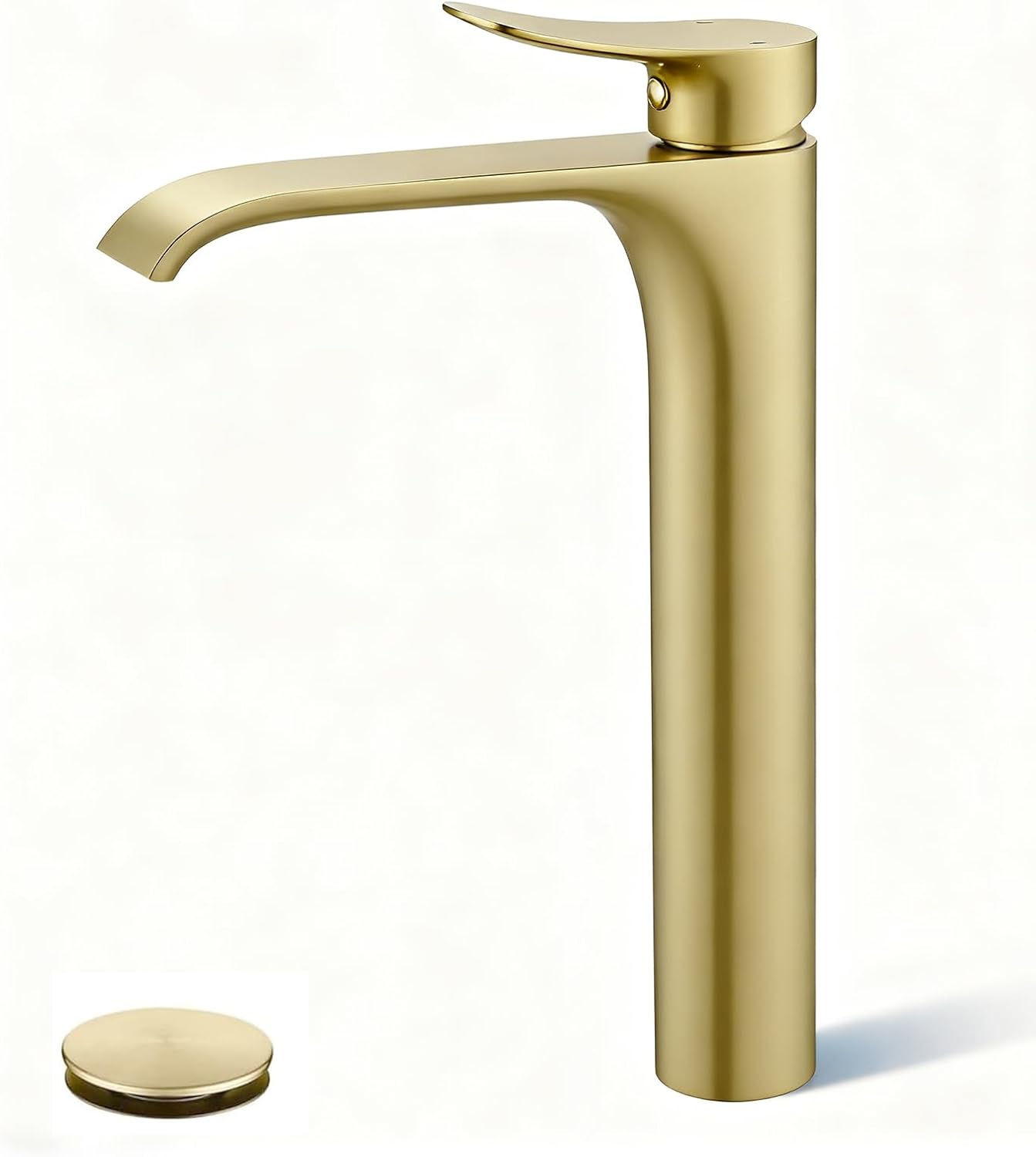 Hansgrohe Locarno Single-Hole Bathroom Faucet - 14" Tall Spout In Brushed Bronze, Ribbon Spray, EcoRight Technology (Model 04811140)