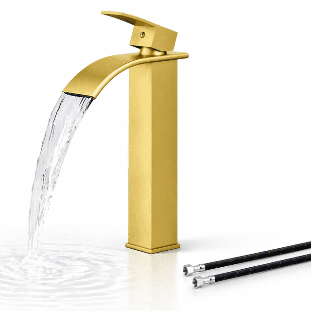 Vessel Sink Faucet Tall Waterfall No Drain - Walmart Business Supplies
