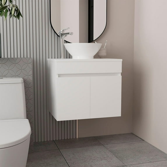 Vessel Sink Vanity Manchester Engineered Wood White