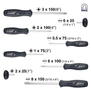 Vessel Tools ARMOR GRIP Screwdriver 8PC. Set
