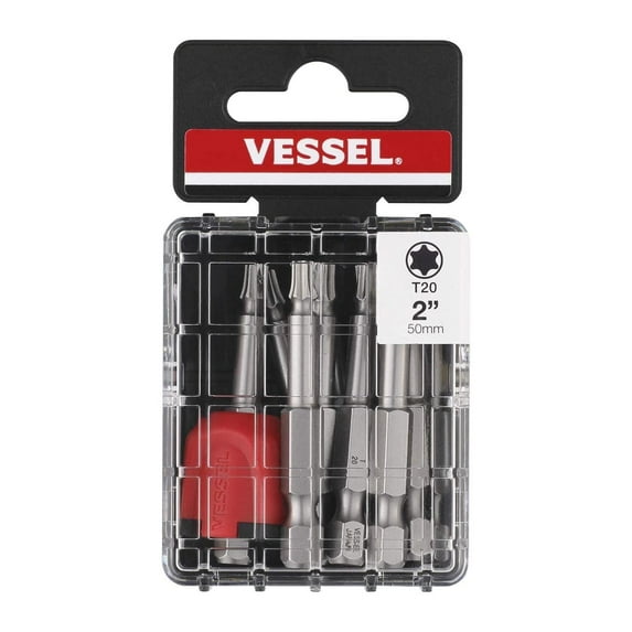 Vessel Tools MGETX2050P10T Neck Torsion Power Bits, TX 20 x 50 mm