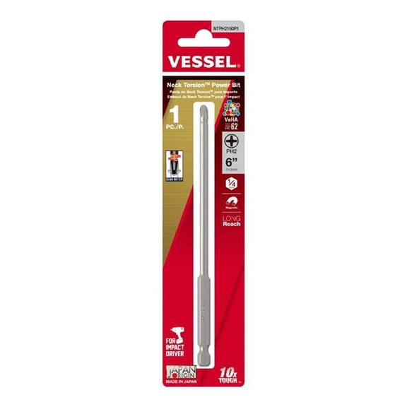 Vessel Tools USA VESNTPH2150P1 6 in. Screwdriver Bit