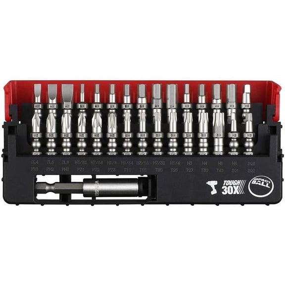 Vessel VESIB31P02U Impact Ball Torsion Bit Set in Slide Case - 30 Piece