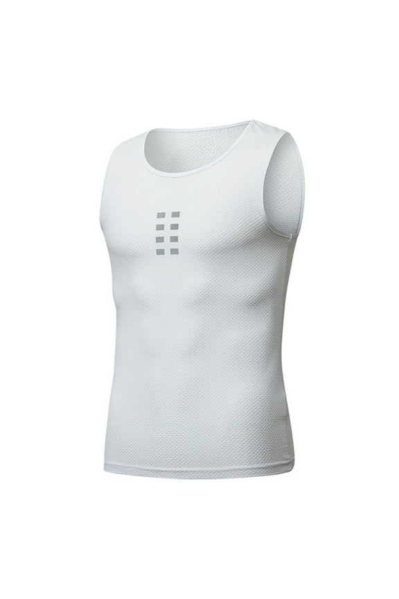 Vest,Bike Layer Summer Fitness Undershirt Men's Sport Fitness Men's Undershirt Quick Vest Breathable Sport Layer Summer Vest Undershirt Quick Eryue Dsfen Mewmewcat Yubz Shubiao