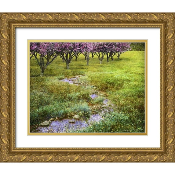 Vest, Chris 18x15 Gold Ornate Wood Framed with Double Matting Museum Art Print Titled - Summer Path