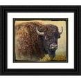 thumbnail image 1 of Vest, Chris 32x26 Black Ornate Wood Framed with Double Matting Museum Art Print Titled - Bison Portrait I, 1 of 4