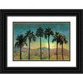 thumbnail image 1 of Vest, Christopher 24x17 Black Ornate Wood Framed with Double Matting Museum Art Print Titled - Row of Palms Pastel, 1 of 4