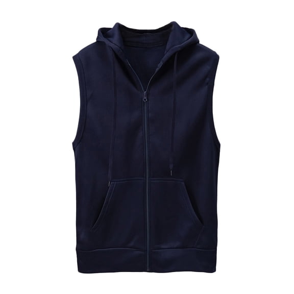Vest For Men Fashion Men Sleeveless Hooded Waistcoat Slim Jacket Blouse Tops Shirt