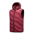 thumbnail image 1 of Vest For Men Sevevn Men's Hooded Padded Jacket Lightweight Zipper Puffer Vest Jacket, 1 of 7