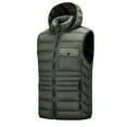 thumbnail image 1 of Vest For Men Sevevn Men's Hooded Padded Jacket Lightweight Zipper Puffer Vest Jacket, 1 of 8