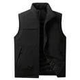 thumbnail image 1 of Vest For Men Sevevn Men's Solid Color Sleeveless Jacket Thick Warm Stand Up Collar Padded Jacket, 1 of 7