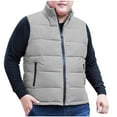 thumbnail image 1 of Vest For Men Winter Sevevn Mens Stand Collar Waistcoat Pocket Zipper Jacket Sleeveless Padded Jacket, 1 of 8