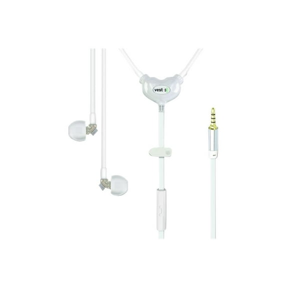 Vest - Headset - in-ear - wired - 3.5 mm jack - white