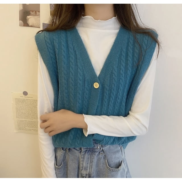 Vest Knitted Short Top for Petite Short Jacket for Spring 2023 New
