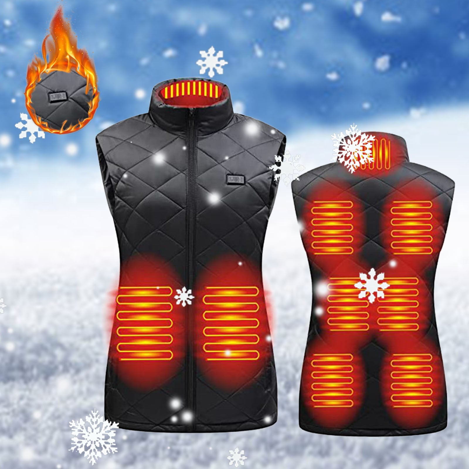 Vest Lightweight Quilted Heated Vest(Battery Not Incl Vests for Women ...