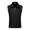 thumbnail image 1 of Vest Outerwear for Men Warm Sleeveless Top Casual T Shirt Solid Color Hooded Hoodie Lace Up Straight Pockets, 1 of 3