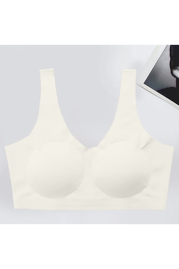 Vest Strappy Women's Inner Fixed Cup Large Size Back Comfortable Large Bust Slimming Sports Bra