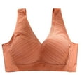 thumbnail image 1 of Vest Style On Cup Bra with Steel Ring Adjustable Gathered Design for Comfortable Support, 1 of 2