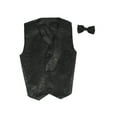 thumbnail image 1 of Vest and Clip On Baby Boy Bowtie set - BLACK PAISLEY - 2T/3T, 1 of 1