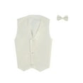 thumbnail image 1 of Vest and Clip On Baby Boy Bowtie set - IVORY - L/XL (12-24 Months), 1 of 1