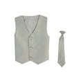 thumbnail image 1 of Vest and Clip On Baby Boy Necktie set - SILVER - S/M (0-12 Months), 1 of 1