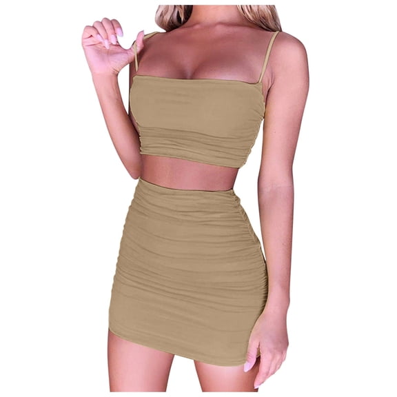 Vest and Pleated Skirt Suit with Suspenders for Women Wear and Evening Outfits