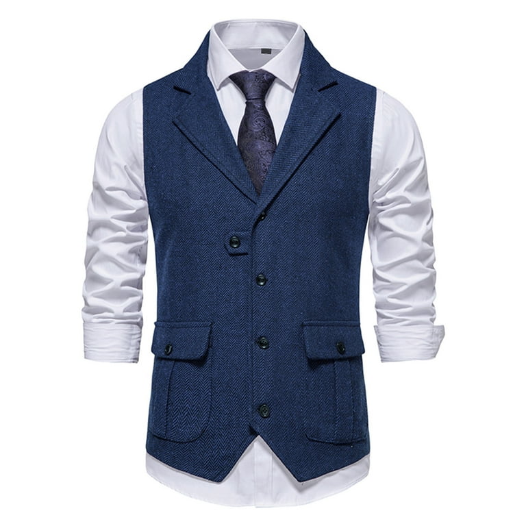 Vest for Men Formal Sleeveless Jacket Casual Suit Vests