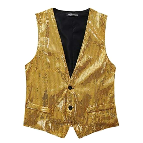 Vest for Men Sequin Vest Sparkle Vest Dance Vest Glitter Tank Top 70S Disco Vest Men Vest for Men 2025 Trendy Mens Vests Outerwear