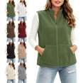 thumbnail image 1 of Vest for Women Sleeveless Pockets Hoodless Fleece Warm Vest for Outdoor & Casual, 1 of 7