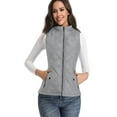 thumbnail image 1 of Vest for Women-Stand Collar Lightweight Zip Quilted,Gray Women's Vest, 1 of 4